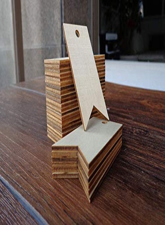ROOT KRAFT [50pcs]-[ 5cmx3.5cm]-Rectangle Wooden Pine MDF Cutouts Unfinished Tags for Key Chain,Slices Crafts,Xmas Holiday Hanging Decorations,Painting Wood Craft,MDF Plains,Resin Art Work - Image 1